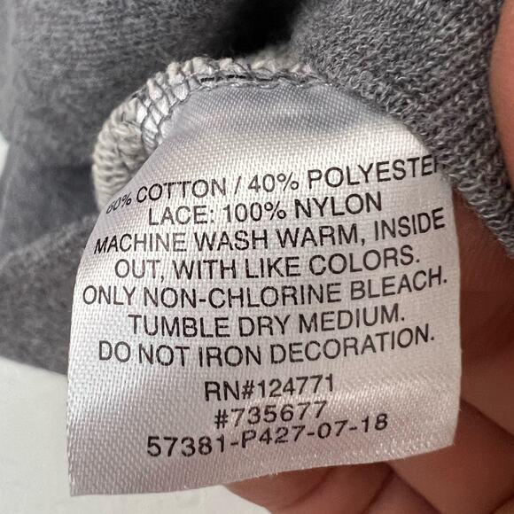 MODERN BETTY BOOP WOMENS SWEATSHIRT GRAY BLACK LACE SIZE XXL UNIVERSAL STUDIOS - Picture 5 of 6